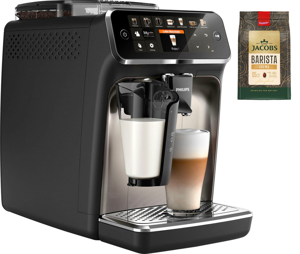 Philips Kaffeevollautomat 5400 Series EP5447/90 LatteGo 12 Kaffeespezialitäten und 4 Benutzerprofilen