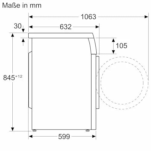 Bosch Serie 6 WUU28T42 Waschmaschine 9 kg unterbaufähig 1400 U/min