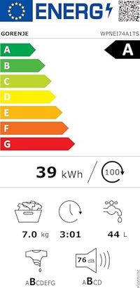 Gorenje WPNEI74A1TS Waschmaschine 7 kg 1400 U/min Dampffunktion AquaStop