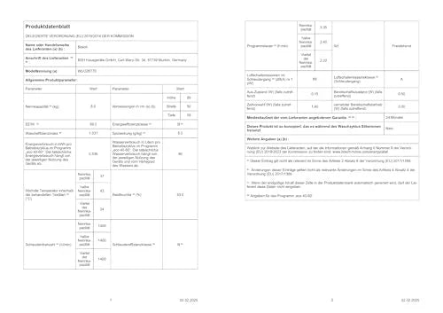 Bosch Serie 6 WUU28T70 Waschmaschine 8 kg Unterbaufähig