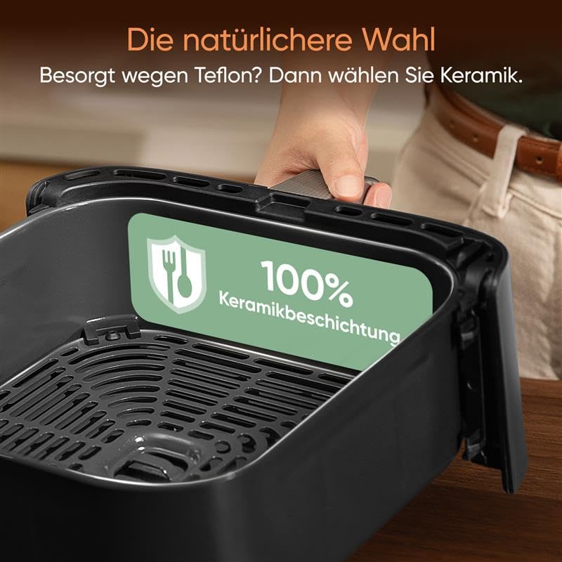 COSORI Turbo Tower Pro Smart Airfryer Heißluftfritteuse 10,8 L Silbergrau