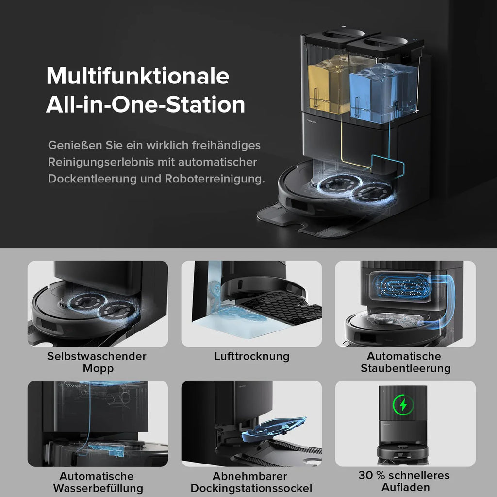 Roborock Qrevo Serie Saugroboter mit Wischfunktion 8000 Pa