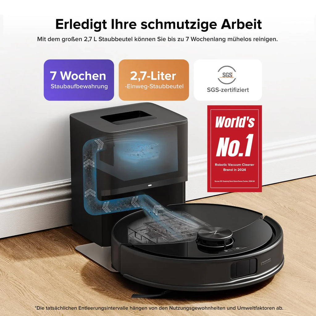 Roborock Q10 S5+ Set Saugroboter mit Wischfunktion 10000 Pa