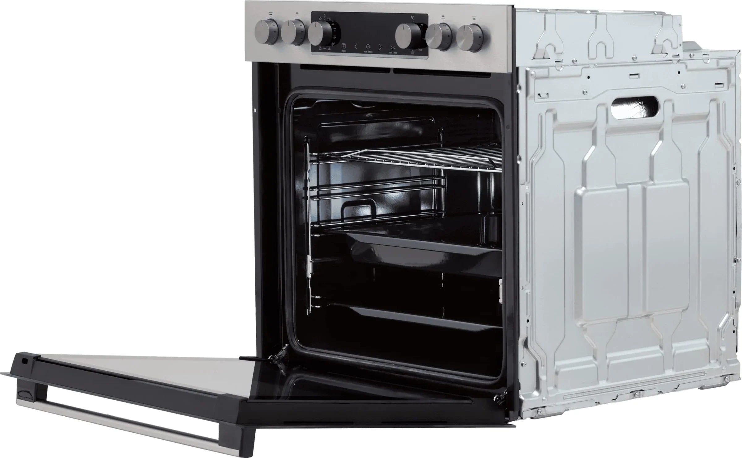 Gorenje Einbauherd Set Edelstahl Glaskeramik Kochfeld 77 L ExtraSteam