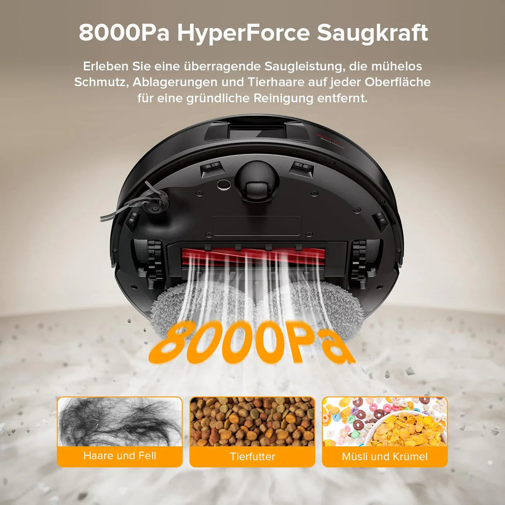 Roborock Qrevo Serie Saugroboter mit Wischfunktion 8000 Pa