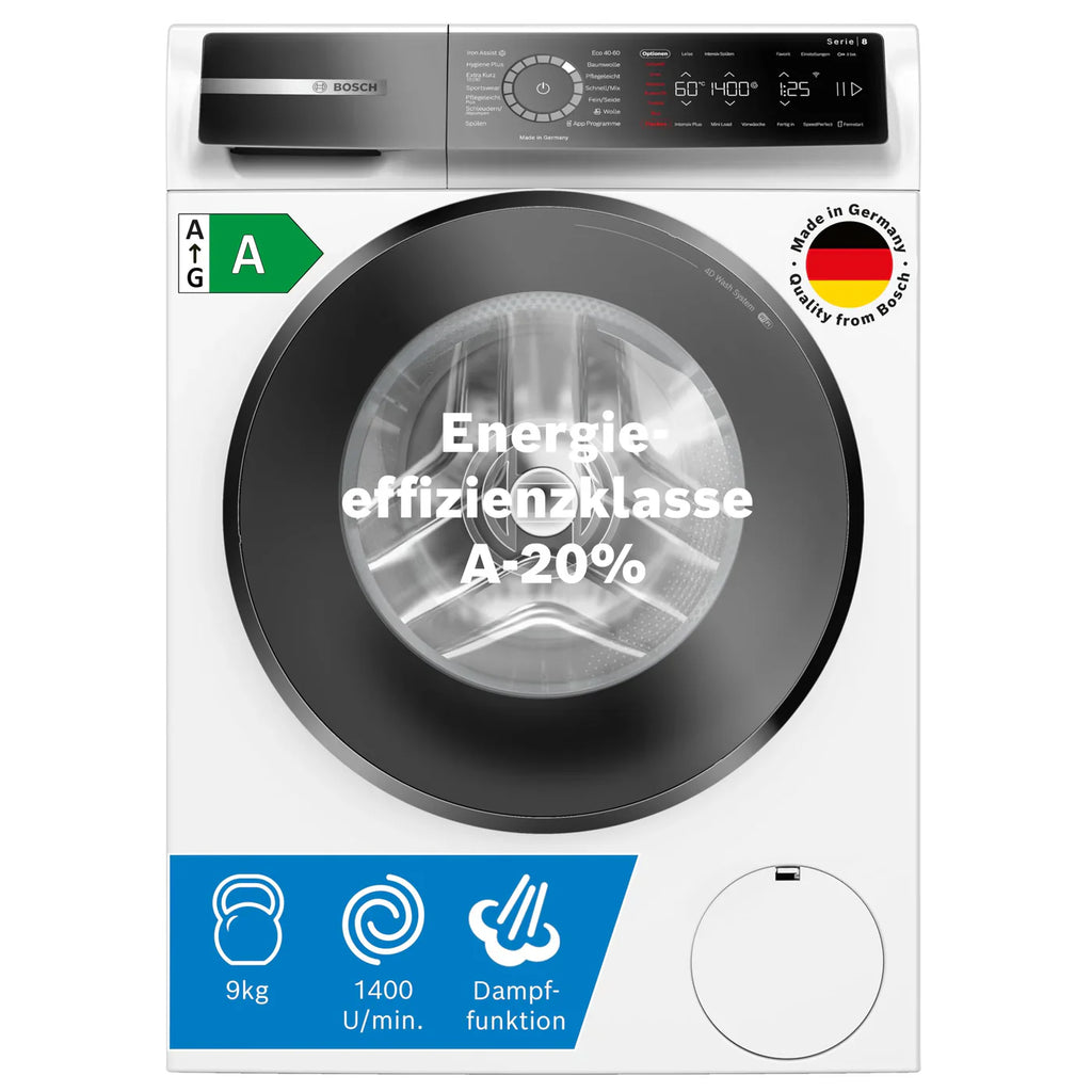 Bosch Serie 8 WGB244040 washing machine 9 kg 1400 rpm