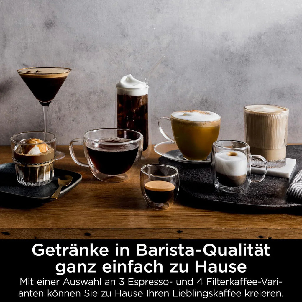 Ninja Luxe Premier 3-in-1 Kaffeemaschine mit Mahlwerk und Milchaufschäumer