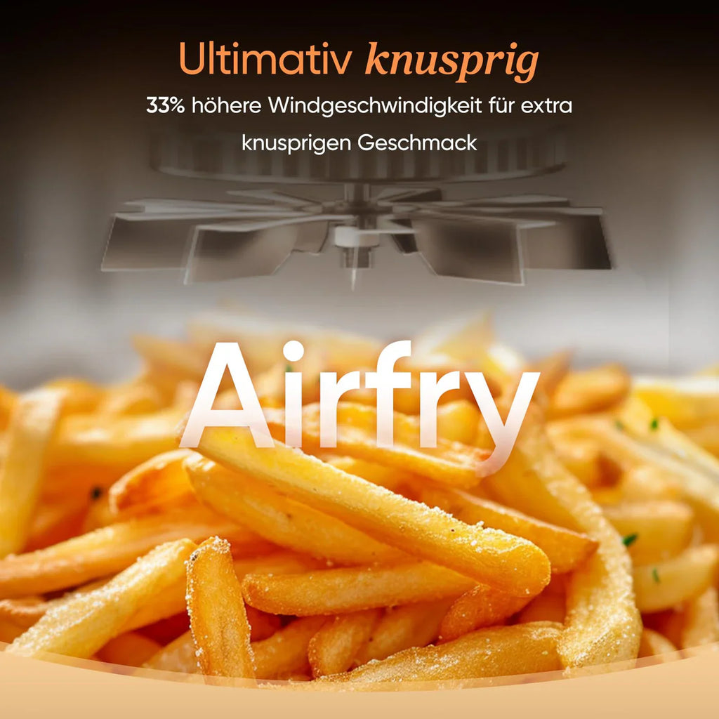 COSORI Turbo Tower Pro Smart Airfryer Heißluftfritteuse 10,8 L Silbergrau