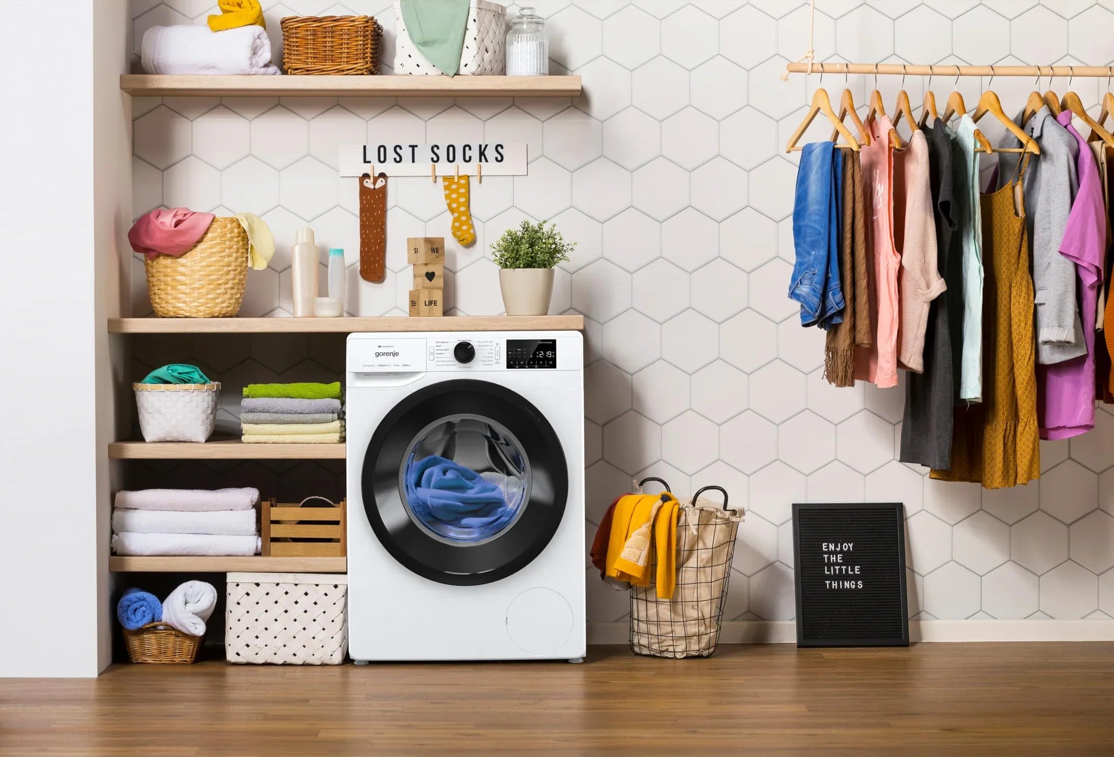 Gorenje WPNEI74A1TS Waschmaschine 7 kg 1400 U/min Dampffunktion AquaStop
