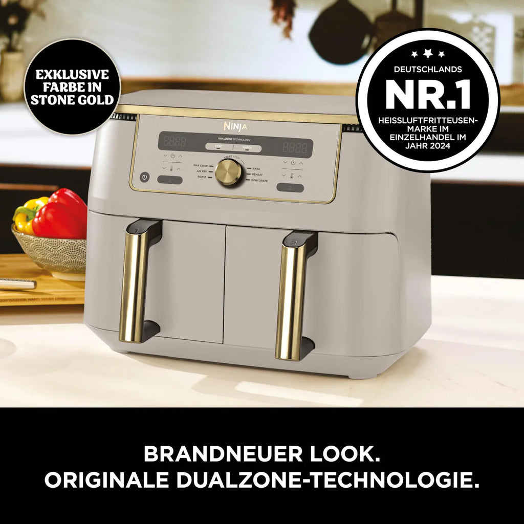 Ninja Dual Zone Digital Air Fryer Heißluftfritteuse 9,5 L mit 2 Garzonen