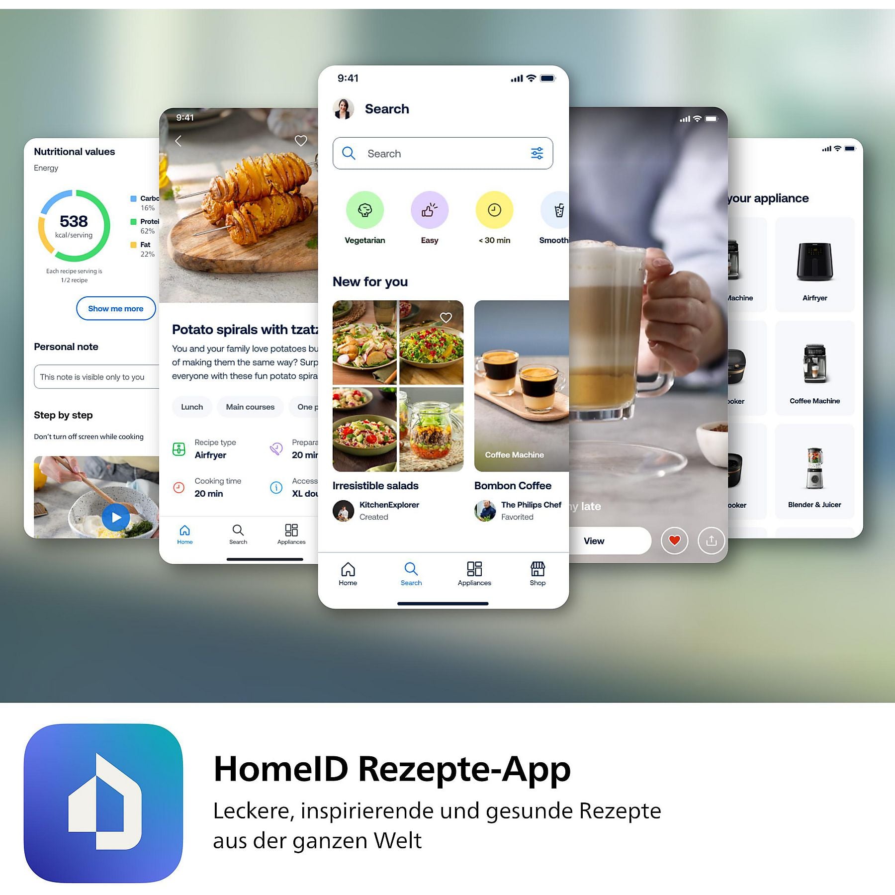 PHILIPS NA555/00 Steam Airfryer 5000 Series Dual Basket 9L Kapazität (3L+6L) Dampfgarer & Heißluftfritteuse