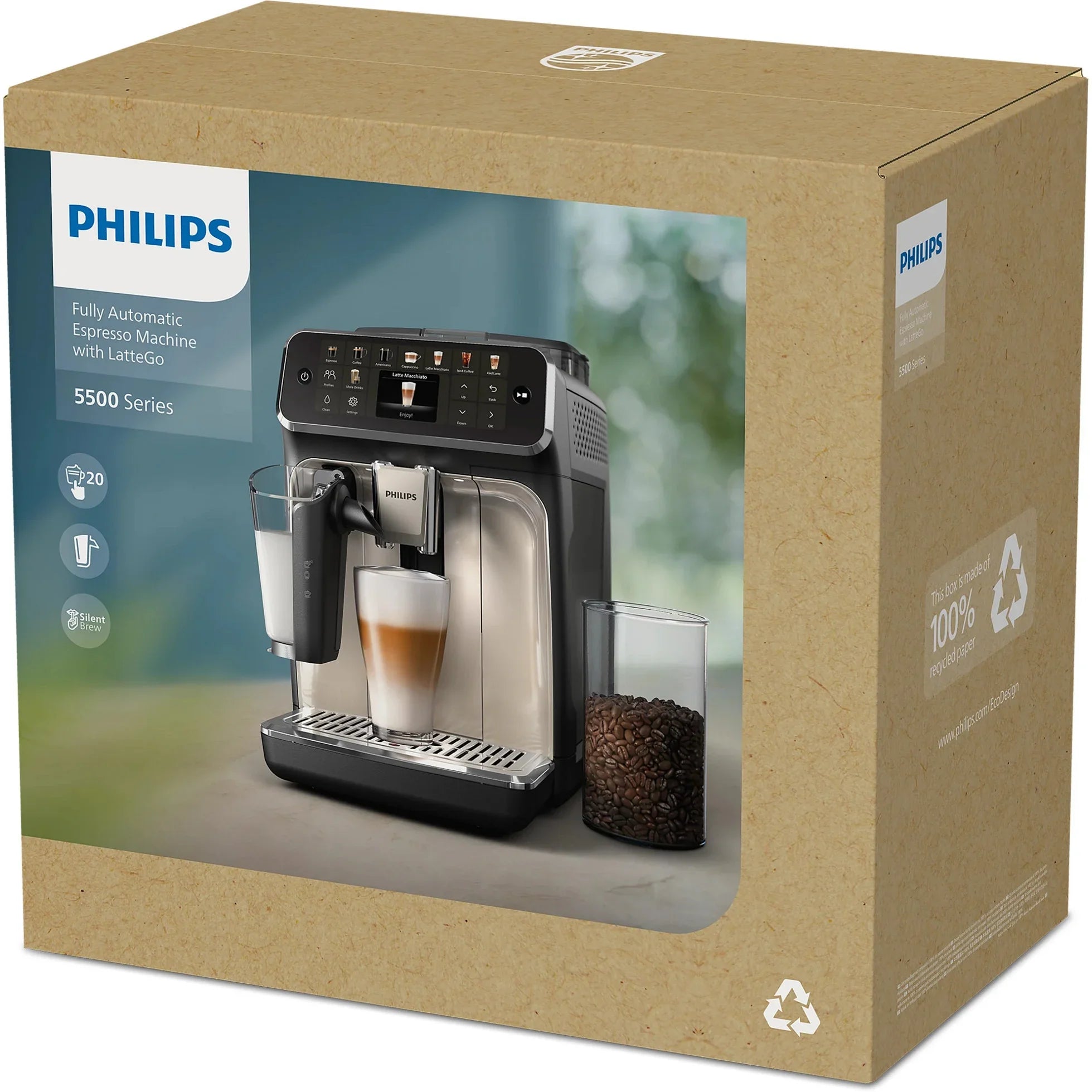 Philips Serie 5400 EP5447/90 Kaffeevollautomat LatteGo Chrom